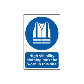 Scan High Visibility Jackets Must Be Worn In This Site - PVC Sign 200 x 300mm