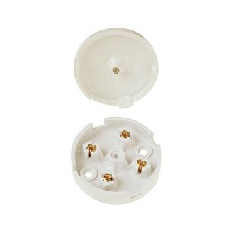 Dencon 4045P 5A, 4 Terminal Junction Box with Selective Entries,White