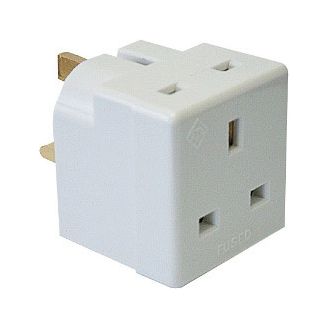Securlec BP1685 13A, 2 Way Adaptor to BS1363/3