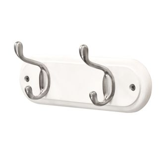Headbourne White Board Satin Nickel Hook