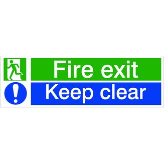 House Nameplate Co PVC30 Fire Exit Keep Clear