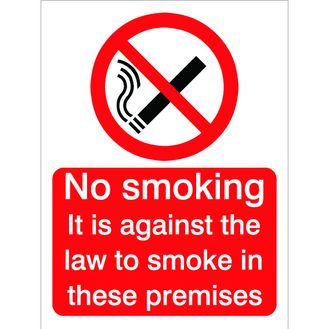 House Nameplate Co PVC35 Against The Law Smoking