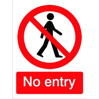 House Nameplate Co PVC67 No Entry