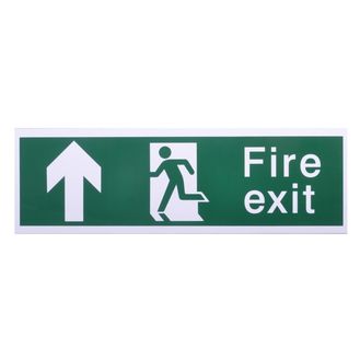 House Nameplate Co PVC8 Fire Exit with Arrow Forward