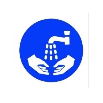 House Nameplate Co SAV8 Wash Hands Symbol