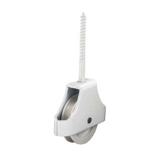 Securit S5201 Single Screw-In Pulley White