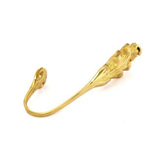 Securit S6592 Brass Curtain Holdback Leaf