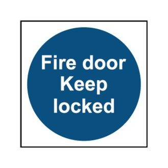 Securit SMT911 Smiths Smt911 Fire Door Keep Locked Sgn 100x100mm