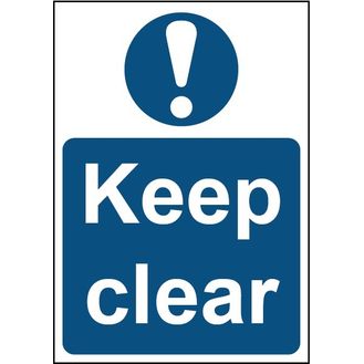 Securit SMT925 Smiths Smt925 Keep Clear Blue Sign 148mmx210mm