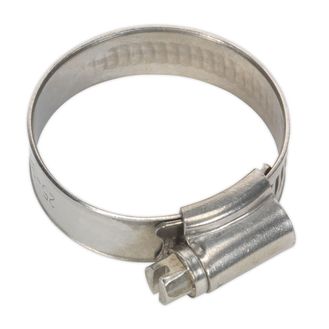Sealey SHCSS1A Hose Clip Stainless Steel &amp;#8709;25-38mm Pack of 10
