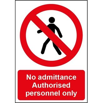 Securit SMT927 Smiths Smt927 No Admittance Sign 148mmx210mm