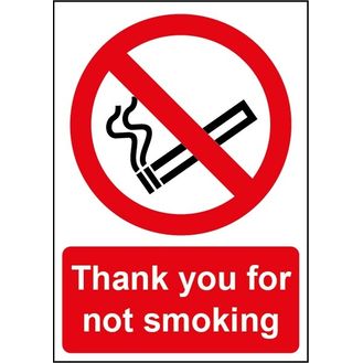 Securit SMT931 Smiths Smt931 Thanks Not Smoking Sign 148mmx210mm