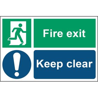 Securit SMT939 Smiths Smt939 Fire Exit Keep Clear Sign 200x300mm