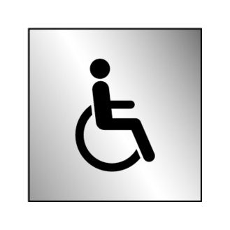 Securit SMT940 Smiths Smt940 Metal Disabled Symbol 100mmx100mm