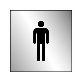 Securit SMT941 Smiths Smt941 Metal Efect Gent Symbol 100mmx100mm