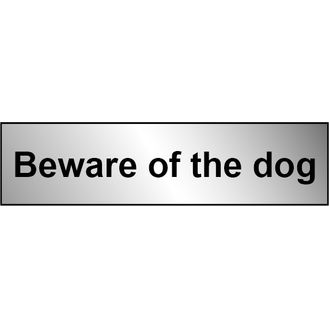 Securit SMT946 Smiths Smt946 Metal Effect Beware 200mmx50mm