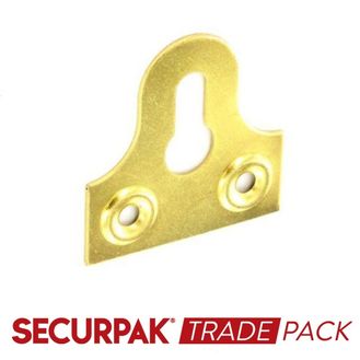 Securpak Trade Pack T10088 Glass Plate Slotted Brass Plated 32mm