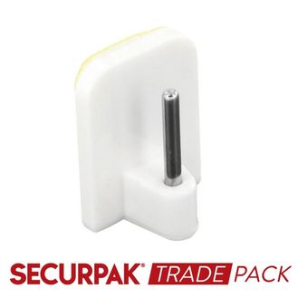 Securpak Trade Pack T10150 Self Adhsv Curtain Rod Hook White