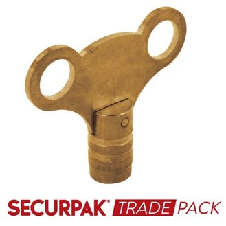 Securpak Trade Pack T10253 Clock Radiator Key Brass