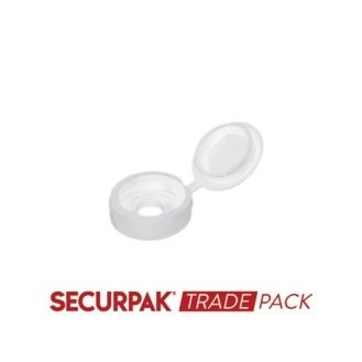 Securpak Trade Pack T10540 Fold Over Screw Caps White