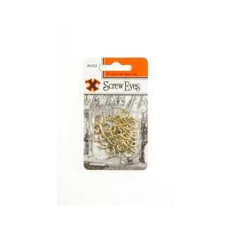 X 12842 Screw Eyes - Brass Plated (Blister Pack)