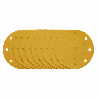 Draper 08478 Gold Sanding Discs with Hook &amp; Loop, 150mm, 400 Grit, 15 Dust Extraction Holes (Pack of 10)