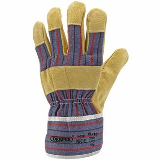 Draper 14039 Rigger Gloves, Size XL/10 (Pair)
