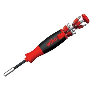 Wiha LiftUp 25 Magnetic Screwdriver with Bit Magazine (SL, PH, PZ, TX, Hex)