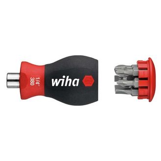 Wiha Magnetic SoftFinish® Stubby Screwdriver with Bit Magazine (SL, PH)