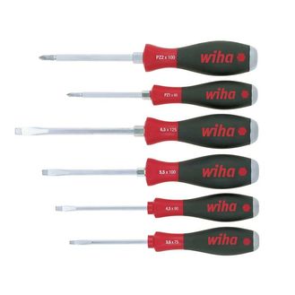Wiha SoftFinish® SL/PZ Hex Blade Screwdriver Set, 6 Piece