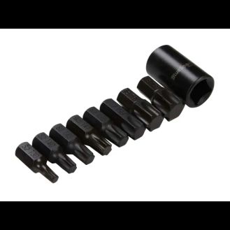 BlueSpot Tools 1/2in Impact TORX Bit Set, 9 Piece