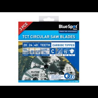 BlueSpot Tools 184mm Circular Saw Blade Set, 3 Piece
