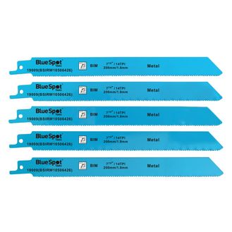 BlueSpot Tools Bi-Metal Reciprocating Saw Blade 240mm x 5 TPI Pack of 5
