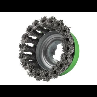 Faithfull X-LOCK Wire Cup Brush Twist Knot 75mm M14x2, 0.50mm Stainless Steel Wire