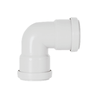 Davant Push Fit Knuckle 90° Bend White