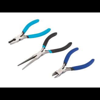 BlueSpot Tools Soft Grip Mini Plier Set, 3 Piece