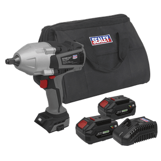 Sealey Cordless Impact Wrench Kit 20V SV20 Series - 2 Batteries CP20VXIWKIT1