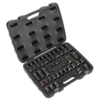Sealey Impact Socket Set 1/2"Sq Drive 34pc Colour Coded AK5635M