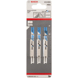 Bosch 2608631511 U118A Jigsaw Blade Basic Metal