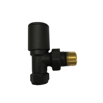 Kvit BLACK-ANG Black Radiator Angled Valve Pair