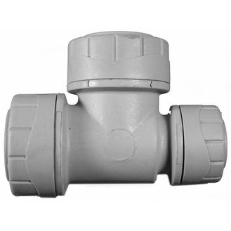 Polyplumb PPM1122 Reducing Tee Grey 22 x 22 x 15mm