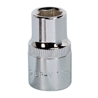 Sealey SP1211 WallDrive&amp;reg; Socket 11mm 1/2"Sq Drive Fully Polished