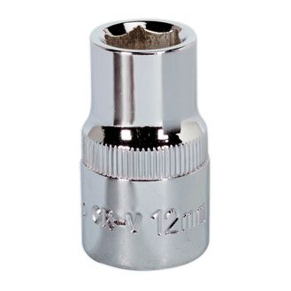Sealey SP1212 WallDrive&amp;reg; Socket 12mm 1/2"Sq Drive Fully Polished