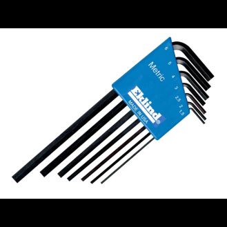 Eklind REK10507 Metric Long Handle Hex L-Key Set, 7 Piece