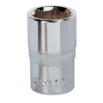 Sealey SP1217 WallDrive&amp;reg; Socket 17mm 1/2"Sq Drive Fully Polished