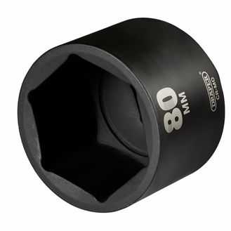 Draper 08525 Draper HI-TORQ&amp;#174; Deep Impact Socket, 1" Sq. Dr., 80mm