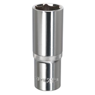 Sealey SP1221D WallDrive&amp;reg; Socket 21mm Deep 1/2"Sq Drive Fully Polished