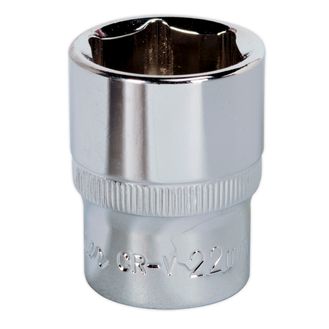 Sealey SP1222 WallDrive&amp;reg; Socket 22mm 1/2"Sq Drive Fully Polished