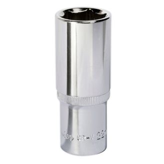 Sealey SP1222D WallDrive&amp;reg; Socket 22mm Deep 1/2"Sq Drive Fully Polished