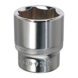 Sealey SP1230 WallDrive&amp;reg; Socket 30mm 1/2"Sq Drive Fully Polished
